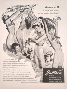 1949 Vintage Jantzen girdles print ad, unique sexy art, post World War II - Picture 1 of 1