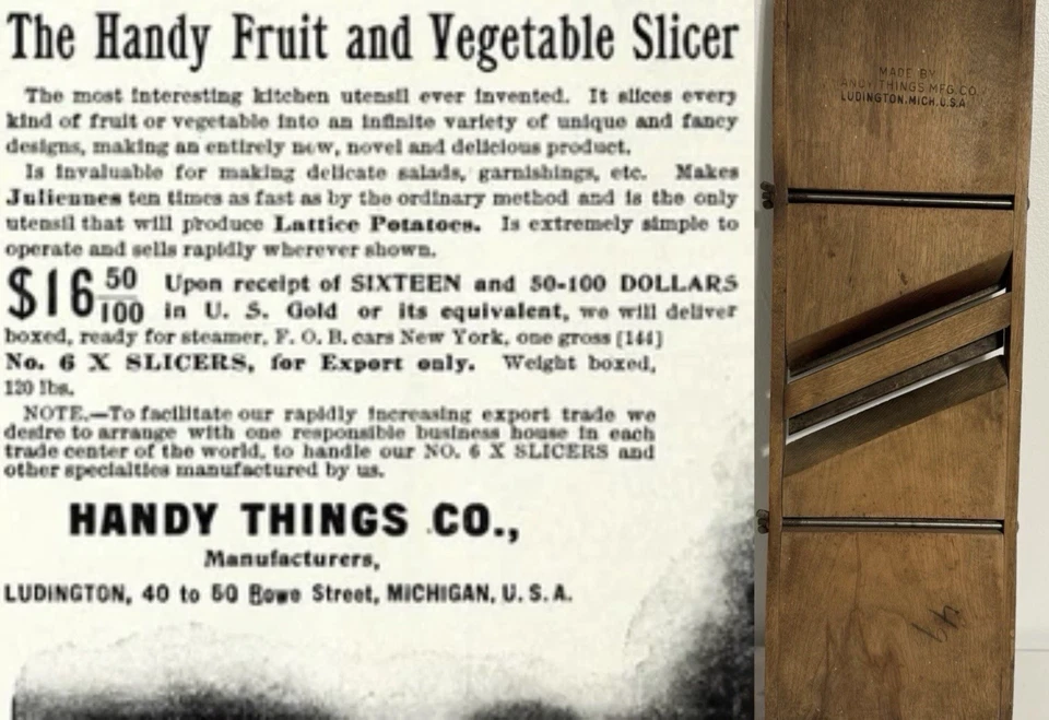 Antique Wooden Kraut Potato Vegetable Cutter Primitive Country Rusty Metal VTG - Image 1 of 4