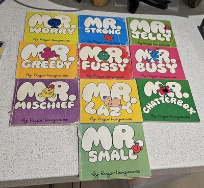 Vintage Mr Men Books x10 All different 1978-1980s. Roger Hargreaves - Image 1 of 2