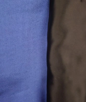 Royal Blue & Black Satin Fabric Silk? Polyester? Unbranded Lot Of 2 - Image 1 of 4
