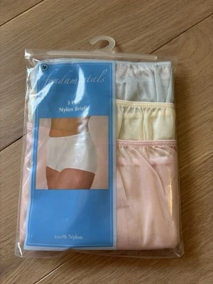 Paquete de 3 calzoncillos de nailon Sears Fundamentals bragas abuela pasteles talla 10 nuevos Foto 1 de 4
