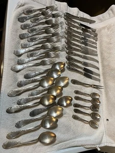 Juego de 40 piezas de cubiertos alemanes Art Nouveau años 20’s-30’s WMS Michelin 100 - Imagen 1 de 16