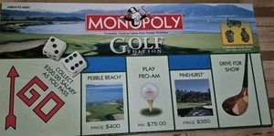 Monopoly Golf Edition Board Game 100% COMPLETE, Custom Pewter Tokens Excellent - Picture 1 of 7