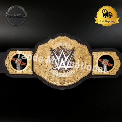 Nuevo C/M Punk Placa Lateral Cinturón Campeonato Mundial Lucha Título Cinturón 6mm Diecast Foto 1 de 4