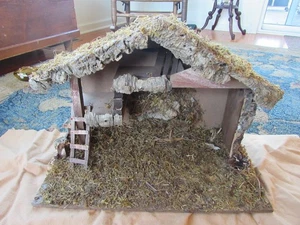 Belén musical de madera vintage Sears noche silenciosa. 19"x11"x13" - Imagen 1 de 13