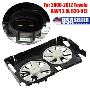 OEM Radiator Cooling Fan Assembly for 2006-2012 Toyota RAV4 2.4L/2.5L Dual Fan - Picture 1 of 10