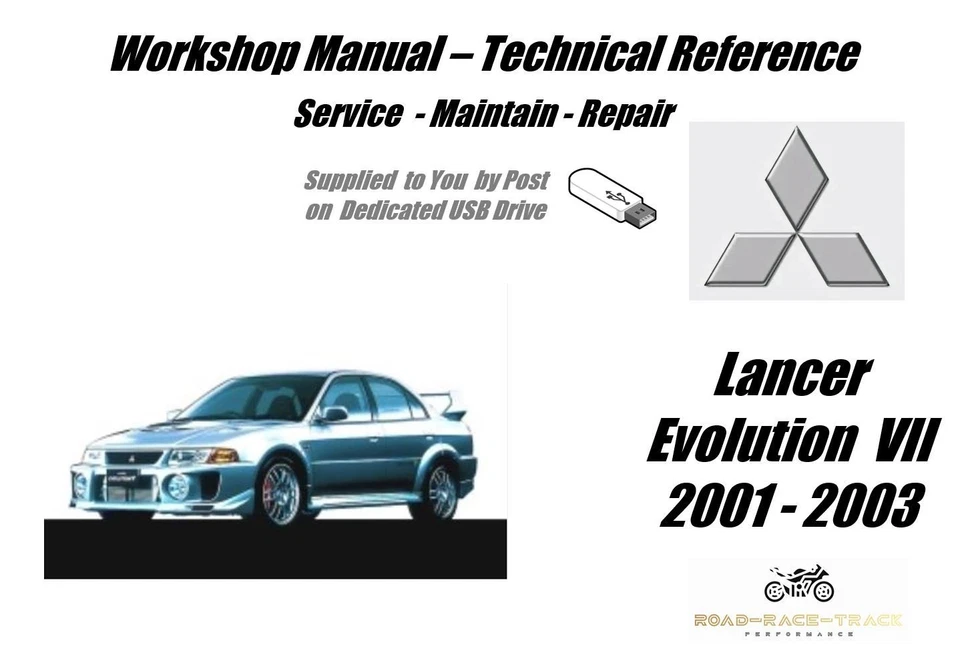 Mitsubishi Lancer Evolution VII  Workshop Service Manual USB 2001 - 2003 - Image 1 of 4