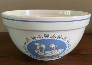 Treasure Craft Ribbon Geese Mixing Bowl 2.5 Qrt. 10”D X 5”H USA - Picture 1 of 11