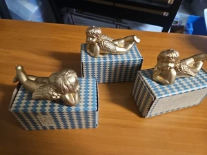 3 VELAS QUERUBINES AVON DORADAS DE COLECCIÓN - Imagen 1 de 5