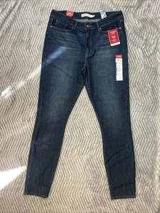 levi Strauss Signature mid rise skinny 12 L New Blue Jeans Woman’s W31 L32 - Picture 1 of 4