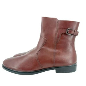 NWT Ecco Women's Mink Brown Leather Touch 15 Buckle Boots Size 41 - Picture 1 of 7