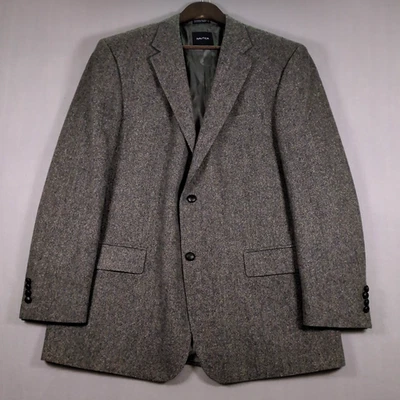 Blazer Nautica Para Hombres Tweed 46L Gris Chaqueta de Lana Abrigo Deportivo 2 Botones Foto 1 de 4