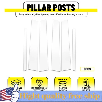 Guarnição de poste de pilar cromado policarbonato 6 peças para 1998-2011 Lincoln Town Car O - Imagem 1 de 4