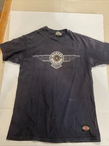 VTG 1989 Harley Davidson Stratman T Shirt L Single Stitch 80s Red Oak, Iowa - Picture 1 of 9