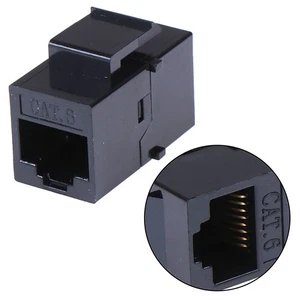 RJ45 Female to UTP Cat5e CAT6 Keystone Jack Inline Coupler Connector AdapteY _pu - Zdjęcie 1 z 12