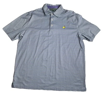 COLECCIÓN MASTERS Para Hombres Púrpura Verde azulado Rayas 100% Algodón Pima Polo Talla Grande Foto 1 de 4