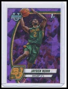 2024-25 Bowman University Chrome Sapphire - Jayden Nunn - Purple Refractor #/100 - Picture 1 of 2