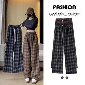 Lose Yourself in Comfort with These Trendy Womens Plaid Trousers Today - Picture 1 of 21