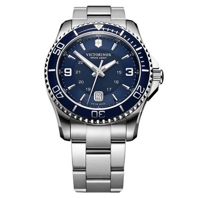 Victorinox Swiss Army Men's Maverick Navy Blue Dial Steel Bracelet Watch 241602 - Image 1 of 4
