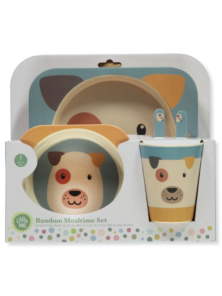 Little Me Baby Boys' 5-Piece Puppy Feeding Set Color: blue Size: one size Foto 1 de 1