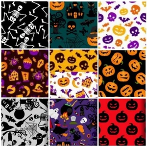 40 pcs Pack Halloween Fabric Charm 5" x 5" SQUARES Holiday Quilting Quilt Blocks - Picture 1 of 6