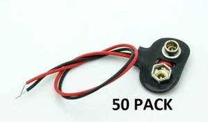50er PACK - ISOLIERTER 9 V BATTERIE-SCHNAPPSTECKER - T-TYP # 32-8007-50PK - Bild 1 von 2