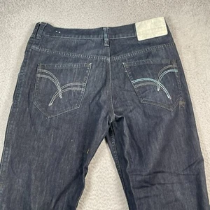 Rocawear Jeans Herren 38x34 blau Y2K Baggy bestickt Taschen gerades Bein Denim - Bild 1 von 15