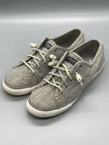 Speery Top-Sider Womans Grey Tie Tennis Shoe Size 9 - Picture 1 of 5
