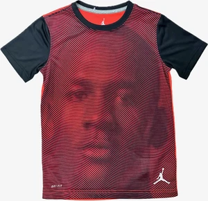 Nike Niños Naranja Negro Manga Corta Dri-Fit Jumpman Jordan Camisa Atlética Talla S - Imagen 1 de 3