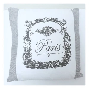Paris Cushion pillow vintage retro print home decor cottagecore provance accent - Picture 1 of 5