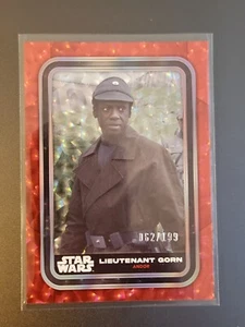 2023 Topps Star Wars Flagship lámina roja teniente Gorn #62 Ser#/199 - Imagen 1 de 2