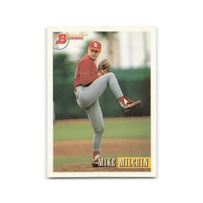 Mike Milchin 1993 Bowman #516 St. Louis Cardinals Baseball Card NM - Image 1 of 3