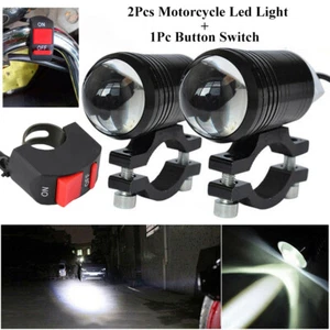 2pc U1 LED Bright Motorcycle Fog Lights LED Headlight Driving Spot Work Lamp Kit - Bild 1 von 10