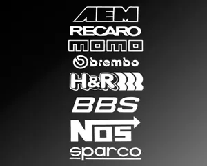 8 Sponsor Logo Decal Stickers JDM Racing Sports Cars, Cars, Trucks, Vans, & more - Picture 1 of 2