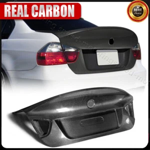 Fits BMW 3 Series E90 325i 330i 2005-08 REAL Carbon Fiber Rear Trunk Lid Spoiler - Picture 1 of 13