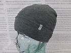 CREW CLOTHING Co Fold Over Beanie Mens Acrylic Knit Hat Charcoal Grey Cap BNWT