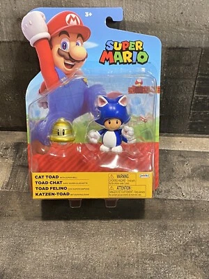 Figura de acción Super Mario Cat Toad with Super Bell Jakks Pacific 2022 sin usar, en caja Foto 1 de 4