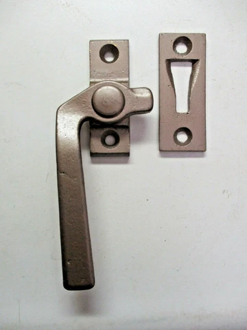 4587S Solid Brass Casement Window Bronze Locking Handle Left Hand Vintage 1950s Cover