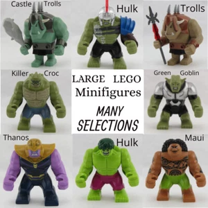 LEGO LARGE Minifigures Hulk Thanos Maui Trolls MANY SELECTIONS - Picture 1 of 18