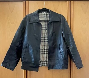 VINTAGE LEDERJACKE (100% ECHTES LEDER) IN SCHWARZ / GRÖSSE S - M / GEBRAUCHT - Bild 1 von 3