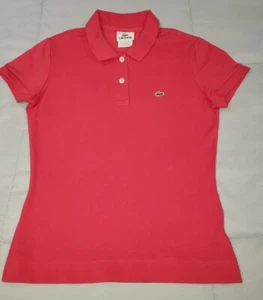 Lacoste Womens Casual Polo Classic Fit Size 38 Coral Pink - Picture 1 of 10