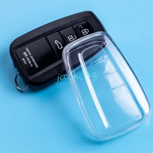 Transparent Clear Key Fob Cover Case For Toyota CHR Mirai Kluger Prius Prado 86 - Picture 1 of 9