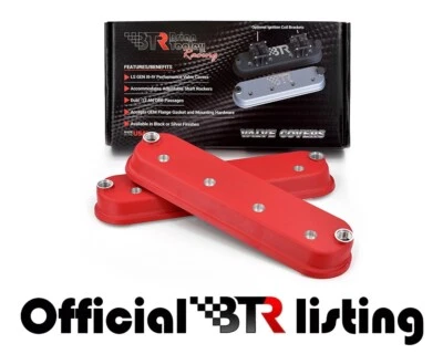 BTR LS Red Valve Cover Set without Coil Brackets and No Logo - Image 1 of 2