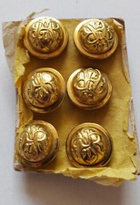 6 Unused GAR Buttons On Card Grand Army Of The Republic Civil War Uniform