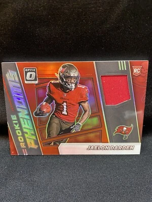 2021 Donruss Optic Jaelon Darden Red Prizm Rookie Phenoms Jersey RC #RPH-34 - Image 1 of 2