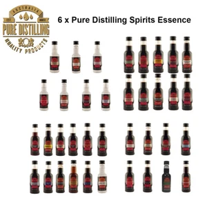 6X Vodka Destilación Pura Whisky Ron Bourbon Spirits Esencia 50 ml Hacer 2,25 L - Imagen 1 de 39