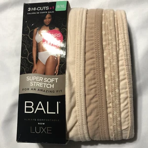 Bali 3+1 Bonus Pack Comfort Luxe Hicut Panties Assorted Sz 8 (K883B5) - Picture 1 of 8