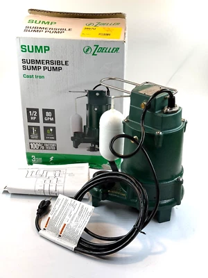 Zoeller 1096 1/2HP 80GPM Cast Iron Submersible Sump Pump