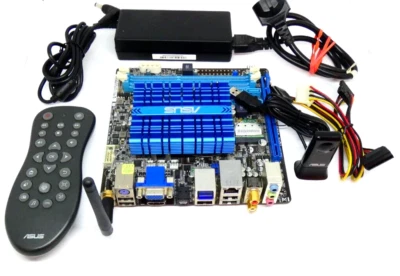 ASUS AT3IONT-I DELUXE Intel Atom CPU + IO Shield, control remoto, cables SATA... - Imagen 1 de 4