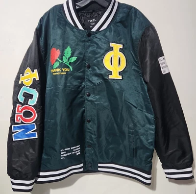 Rue21 Varsity Bomber Jacket Size XXL Green Icon Fraternity - Image 1 of 4
